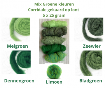 Groene kleuren mix
