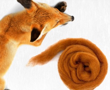 Wow carded wool fox 14472729919531